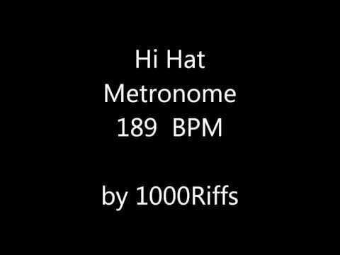 Hi Hat Metronome 189 BPM - Beats Per Minute
