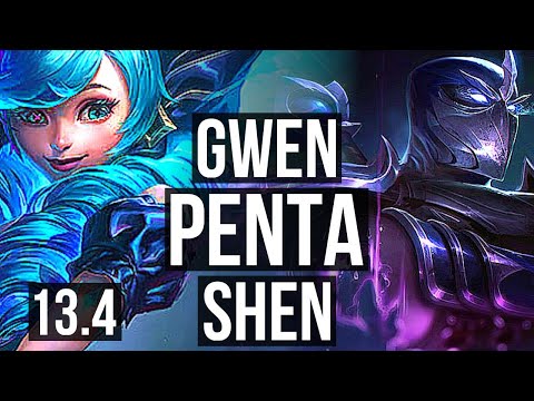 GWEN vs SHEN (TOP) | Penta, Dominating | EUW Master | 13.4
