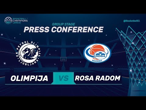Petrol Olimpija v Rosa Radom - Press Conference - Basketball Champions League 2017-18