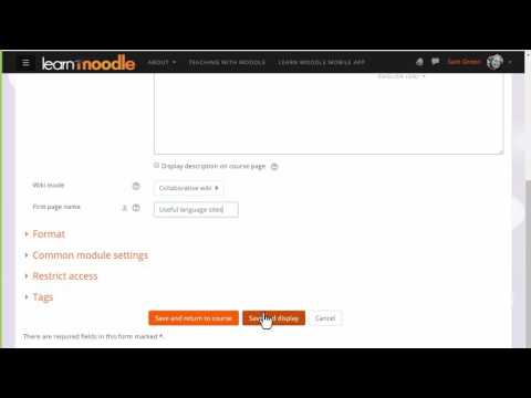 Wiki Building knowledge together in Learn Moodle 3 2