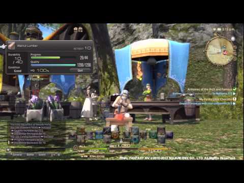 Final Fantasy XIV A Realm Reborn - Carpenter Quick Leveling Guide to Level 50