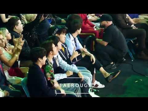 180520 BBMAs - BTS reaction to Kelly Clarkson’s Medley Intro