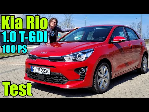 Kia Rio 1.0 T-GDI (100 PS) MJ 2022  - Test Bericht Fahrbericht Daten Infos Verbrauch Meinung deutsch