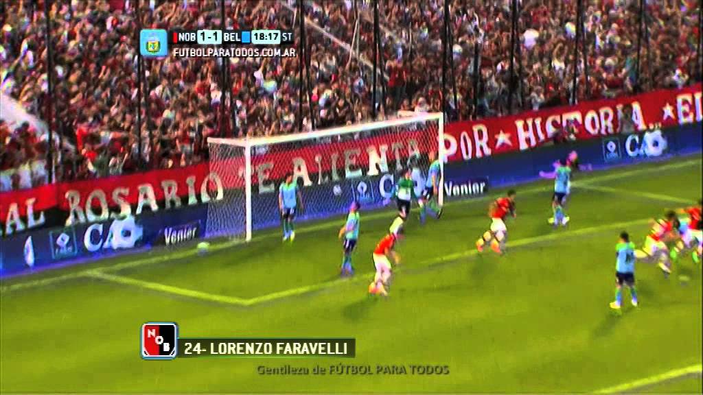 Gol Faravelli. Newell's 2 - Belgrano 1. Fecha 3. Torneo de Primera División 2014. FPT.