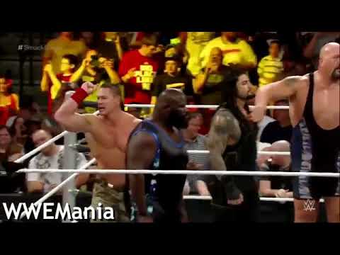 John cena,Roman reign, Big show,Mark hengry, Chris Jericho vs the Wyatt family,Seth Rollins and Kane