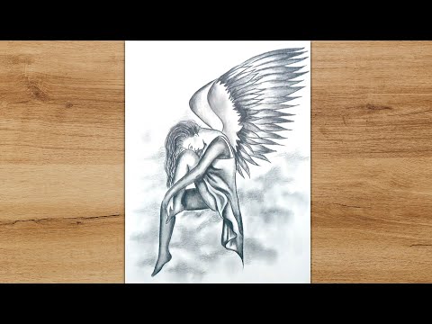 How to Draw a Realistic Sad Angel Step by Step | Pencil Drawing Tutorial