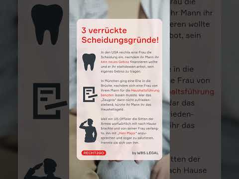 3 verrückte Scheidungsgründe! 💔​ | WBS.LEGAL #shorts