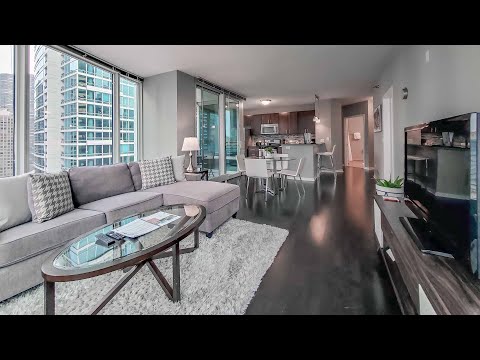 A short-term furnished Streeterville 2-bedroom #2210 at The Streeter