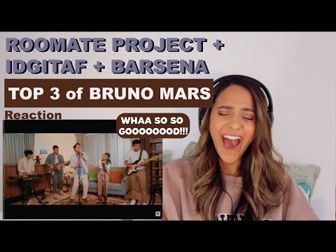 Top 3 Of Bruno Mars | Roommate Project x Idgitaf & Barsena - Live Session | REACTION!!