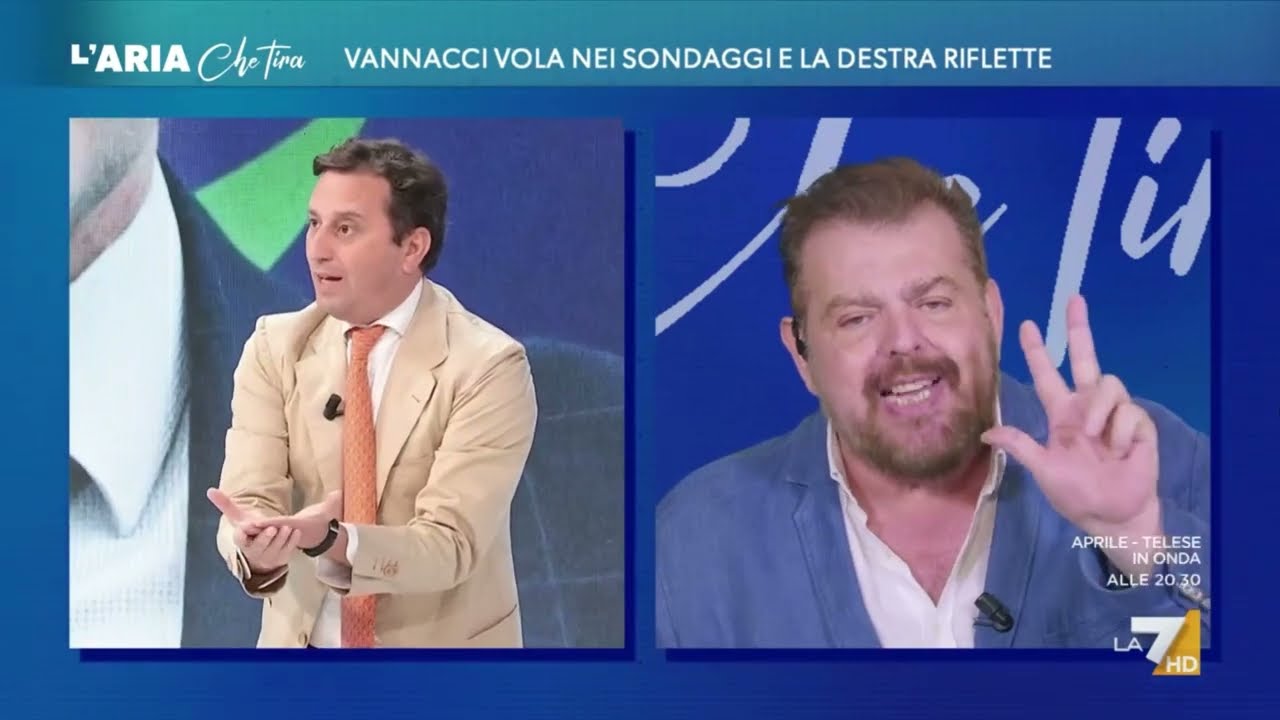Duro scontro con Parenzo su l'ossessione Vannacci e il mito del Sorpasso