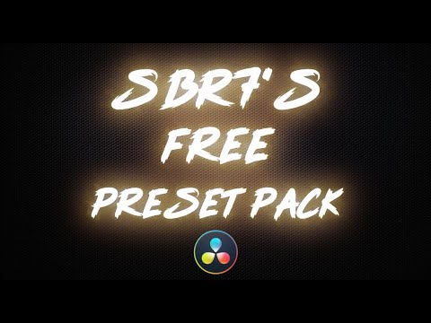 FREE DAVINCI RESOLVE EDITING PACK |SBR7 FREE PRESET PACK