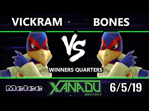 S@X 305 SSBM - Vickram (Falco) Vs. Bones (Falco) - Smash Melee Winners Quarters