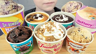 ASMR ICE CREAM SUNDAE CUPS *MCDONALD'S M&M MCFLURRY, HAAGEN-DAZS BEN&JERRY'S, DR. BOMBAY, FRIENDLY'S