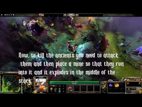Dota 2 - How to Farm Ancients with Techies (Lvl 1)