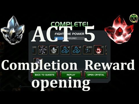 act 5  completion rewards opening marvel contest of champion