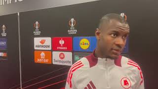 N’DICKA Mixed-zone Roma-Dinamo Kiev 24 ottobre 2024