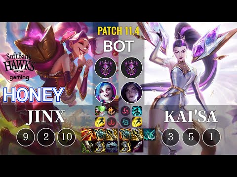 SHG Honey Jinx vs Kai'Sa Bot - KR Patch 11.4