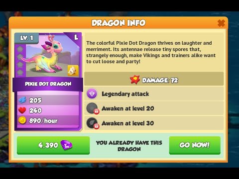 #DML [BLUE BLISS] How to get PIXIE DOT DRAGON ? - Dragon Mania Legends