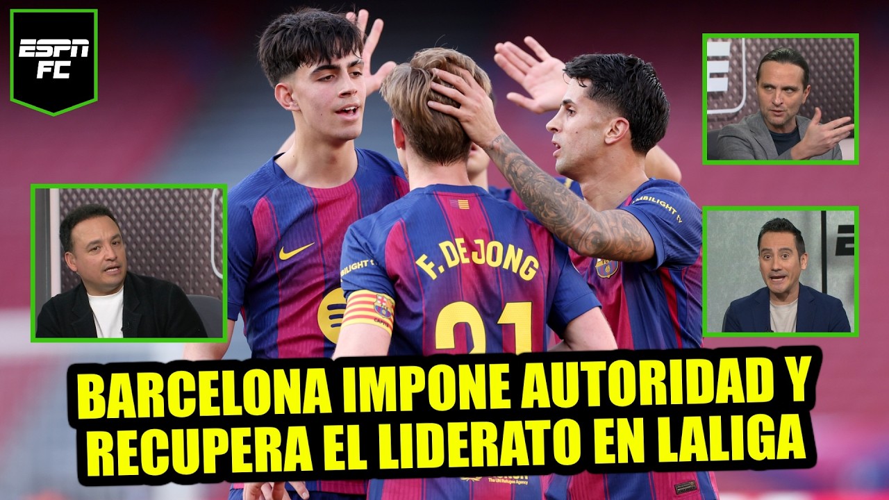 BARCELONA de HANSI FLICK recupera la CIMA de LALIGA con DE JONG y MARC BERNAL siendo CLAVE | ESPN FC