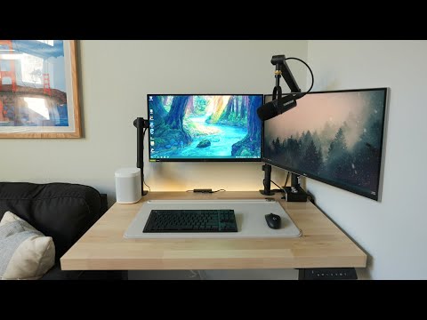 Compact Minimal Desk Setup for WFH and Gaming