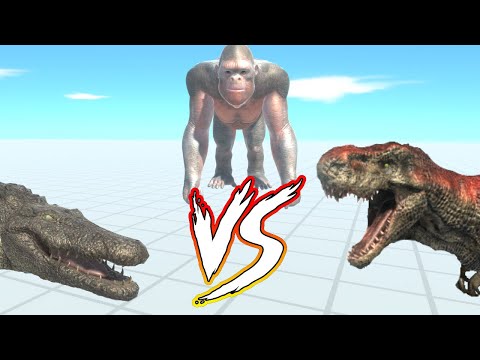 1V1V1   PRIMATES VS CARNIVORE DINOS VS REPTILES   TOURNAMENT   ANIMAL REVOLT BATTLE SIMULATOR