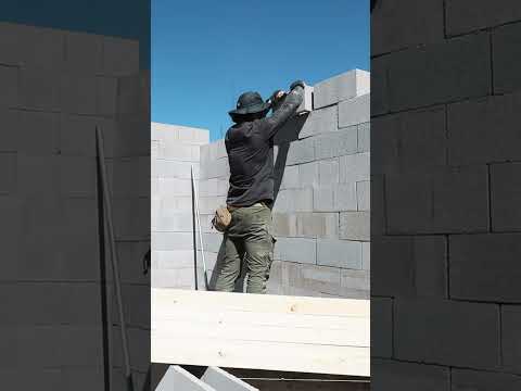 Part 5 | Debt free, off-grid home build — Concrete block walls! #homestead #offgrid #offgridliving