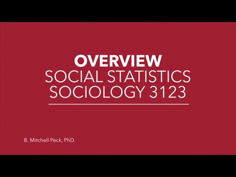 Social Statistics - Overview: Social Statistics