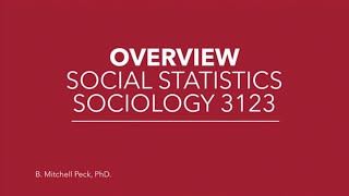 Social Statistics - Overview: Social Statistics
