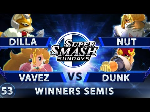 SSS 53 - Dilla & Vavez (Red) vs. NUT & Dunk (Blue) - SSBM Winners Semis - Smash Melee