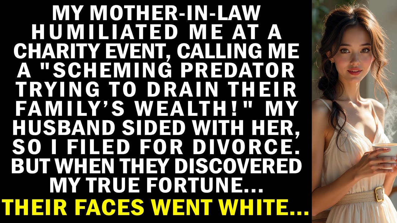 My MIL called me a beggar at a charity dinner. I exposed everything and then filed for divorce