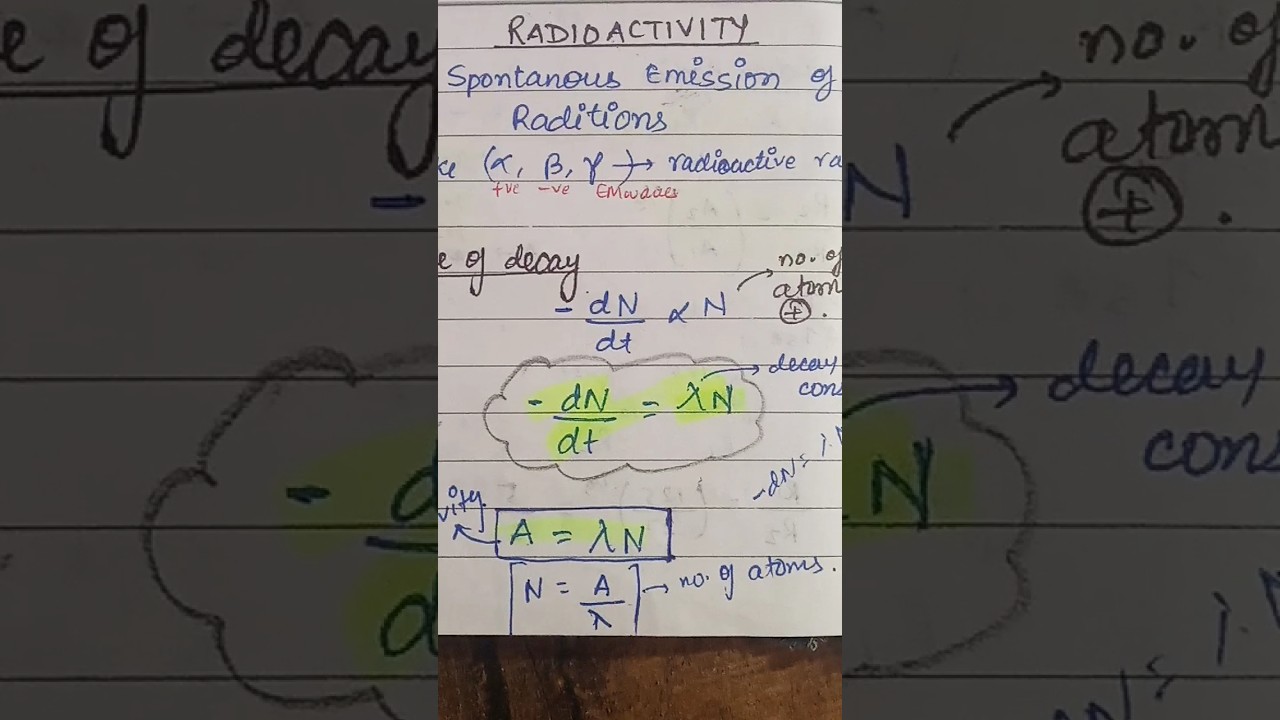 Radioactivity #class12th #neet2023 #aiims #neet #physics #cuet #pw #modernphysics #radioactivity