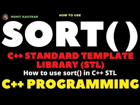 Sort in C++ Standard Template Library (STL) | STL ALGORITHM C++ | STL Sorting Algorithm | Array Sort