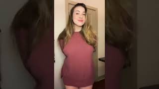Boom Boom tik tok no bra challenge big boobs #short #nobra #trending