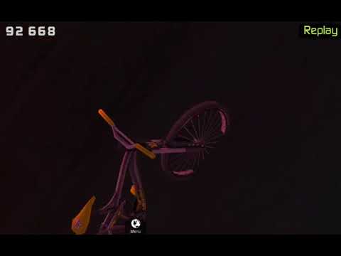 Touchgrind bmx: Showing a replay.