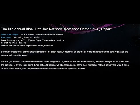 The 11th Annual Black Hat USA Network Operations Center (NOC) Report