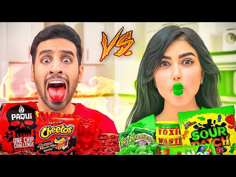 قررنا نجرب الاكل الحار ضد الاكل الحامض | ندمنا !!