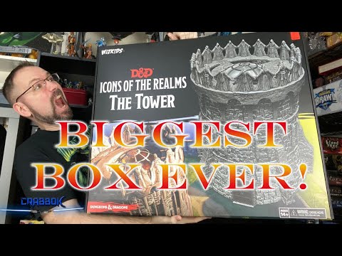 The Tower- Unboxing - Largest Box I've Ever Seen!  From WizKids Icons of the Realms D&D series!