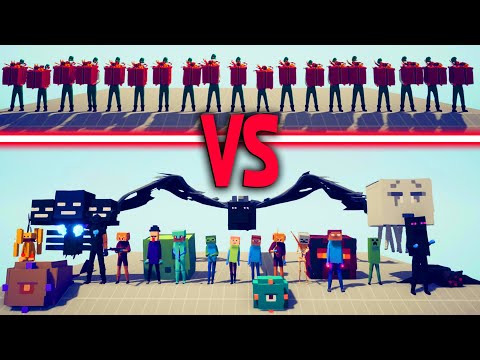 PRESENT ELF Team vs MINECRAFT Team - Totally Accurate Battle Simulator TABS