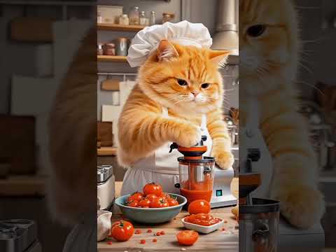 बिल्ली खाना बना रही है । The Cat Is Cooking | Cat's Cartoon Video | Cartoon Video.