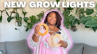 Setting up my new GROW LIGHTS + new plant accessories