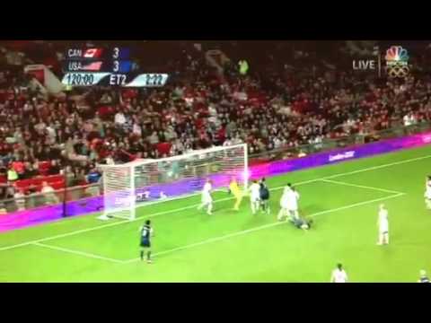 Alex Morgan goal vs Canada 2012 London Olympics (Game winning goal to semifinals)