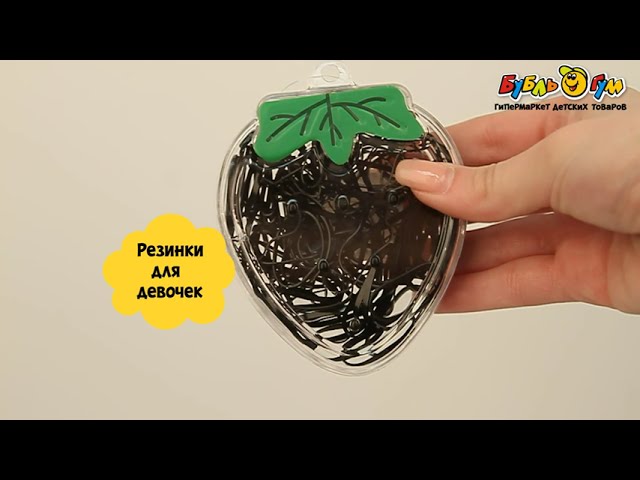 Резиночки силиконовые для волос черного цвета в фигурной упаковке - видео