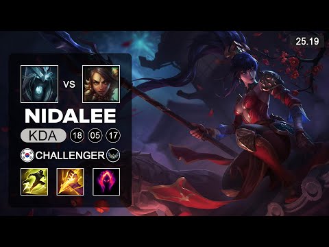 Nidalee vs Karthus Jungle - KR Challenger - Patch 25.19 Season 15