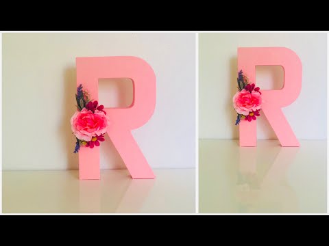 Easy Letter Decoration For Birthday And Baby Shower | Nursery Decor | DIY 3D Floral Letter |