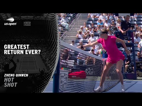 Zheng Qinwen's Ridiculous Back SPIN on Return | 2024 US Open