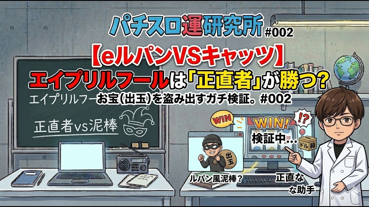 【eルパンVSキャッツ】エイプリルフールは「正直者」が勝つ？お宝（出玉）を盗み出すガチ検証。 #002