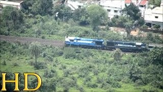 preview picture of video 'BREATHTAKING VIEW: Train Captured From 1500 Feet Height : 12851 BILASPUR - CHENNAI CENTRAL EXPRESS'