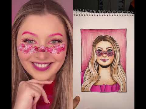 Paula schminkt den Makeup.Look nach