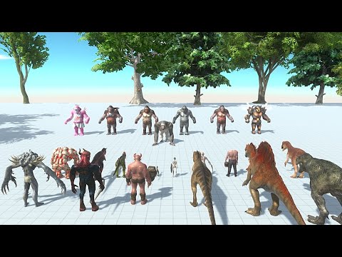 All Skin Goro VS Infernals & Carnivore Dinosaurs - Animal Revolt Battle Simulator