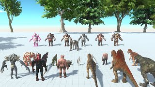 All Skin Goro VS Infernals & Carnivore Dinosaurs - Animal Revolt Battle Simulator